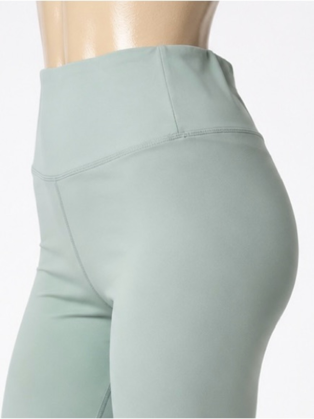 SHEIN Mint Green High Waist Flare Leggings | Soft Stretch Yoga Pants M - Picture 4 of 6